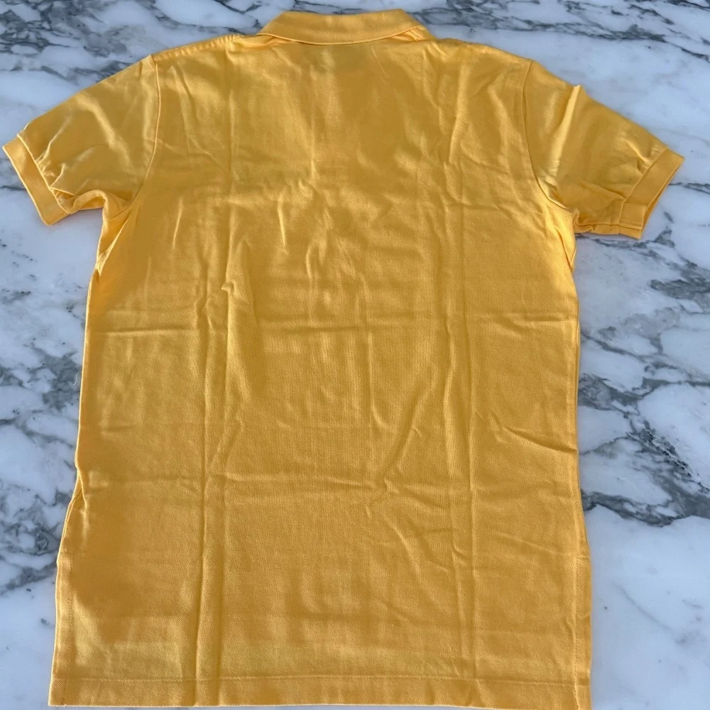 Polo Ralph Lauren Cotton Men's Yellow Pullover Polo Short‎ sleeve shirt,  Med